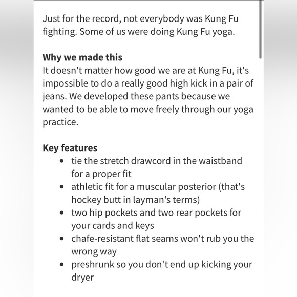 Lululemon Kung Fu Pant Black Herringbone Size M - Picture 7 of 16